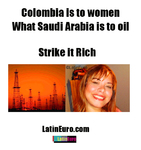 happy Colombia girl Strike it Rich from  CO26650